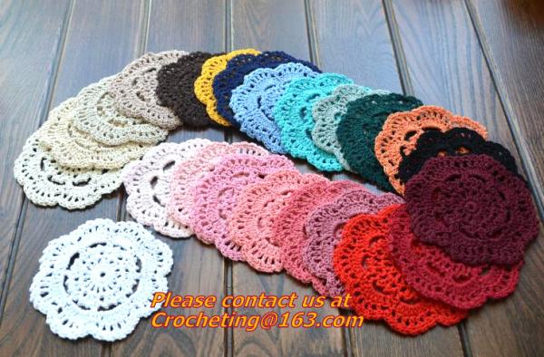 Handmade crochet Pure manual processing wool woven mat cup mat, handmade cup mat