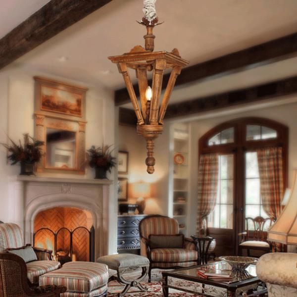 Mini natural wood chandelier for Kitchen Dining room Lighting (WH-CI-16)
