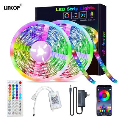 ブルートゥース 音楽 RGB ライト ストライプセット 5050 24v 40m 640 ランプ 44 キー LED スマート