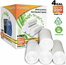 Leak-Proof Clear 4 Gallon Trash Can Liners 100Pk Small Coreless Plastic Garbage Bags Perfect for Bathroom Wastebaskets Kitchen