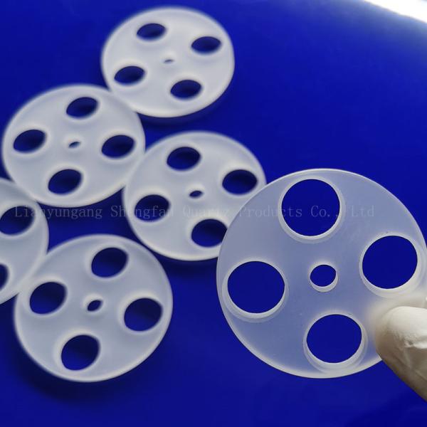 Customized Corrosion Resistant High Temperature Resistant Quartz Frosted Plates Fused Quartz For Sample Support
