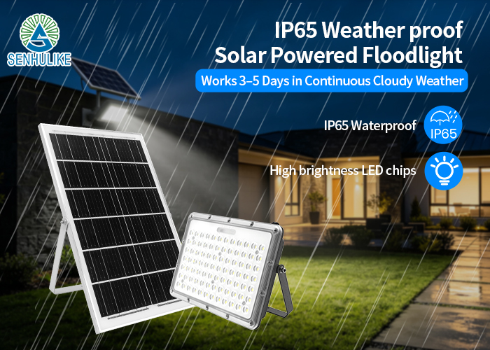 High-Lumen Smart Solar Powered Flood Light, Microwave Induction Energy Saving Outdoor LED Lamp