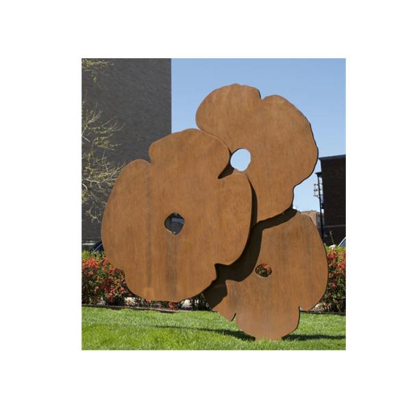 Скульптура Кортен стабильности корозии стальная заржавела дизайн самолета бумаги сада