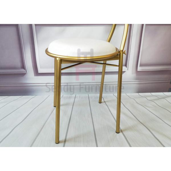 Ins Style Lovely Bow Metal Restaurant Chairs With Custom Cushion Color On Stock