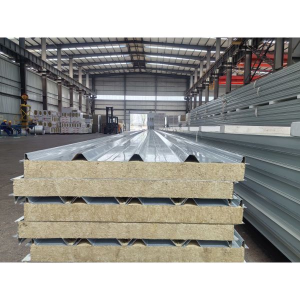 Rockwool Roof Sandwich Panel with SDP Coating, 12 Meters Length, and Solar Compatibility for Superior Performance