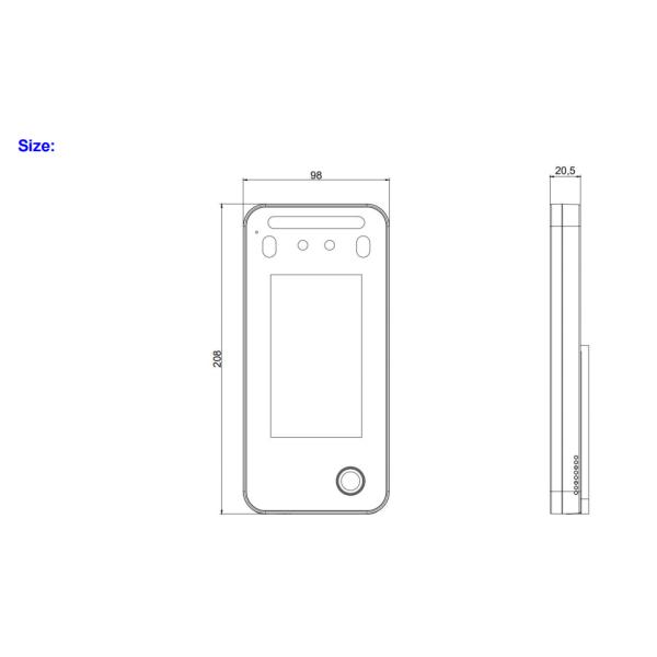 андроид 5,1 терминалов распознавания лиц посещаемости экрана 8Inches IPS LCD