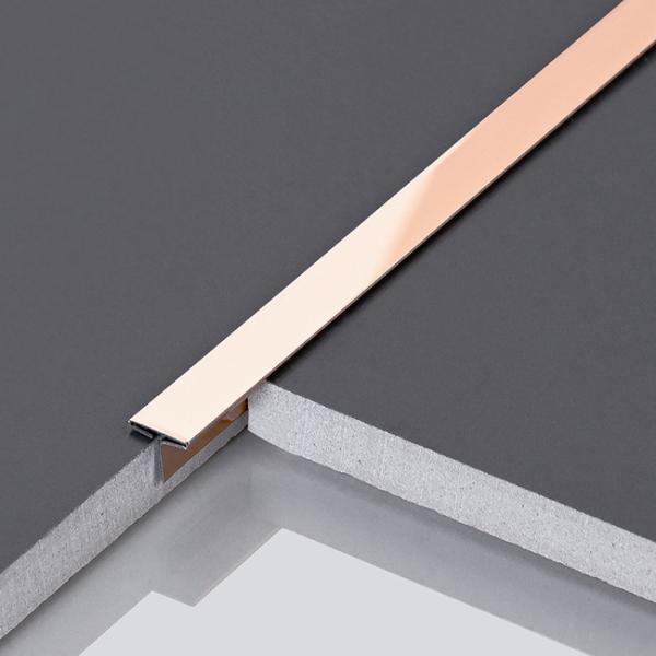 Stainless Steel Mirror T Shaped Metal Trim Modern Customized For Decoration