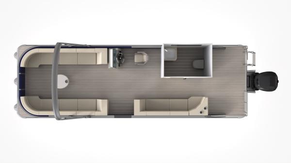 Double Decker Aluminum Pontoon Party Boat Luxury Style With Swim Ladder