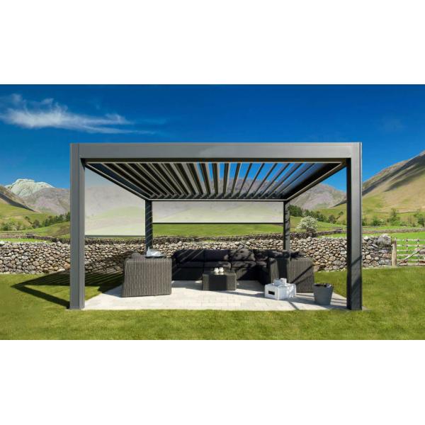 Внешний водонепроницаемый алюминиевый электрический выдвижные складываемые жалюзи тент перголы