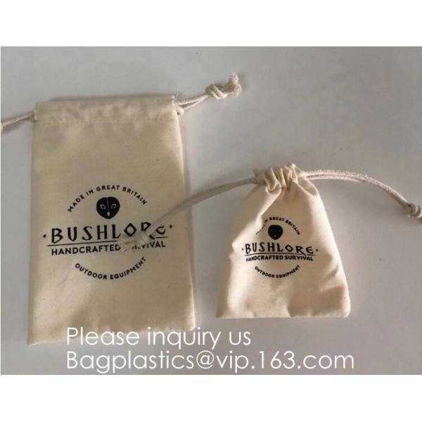 Bags with Drawstring Gift Bags Jewelry Pouch for Wedding Party and DIY Craft,Cream, Light Blue, Light Purple, Green, Lin