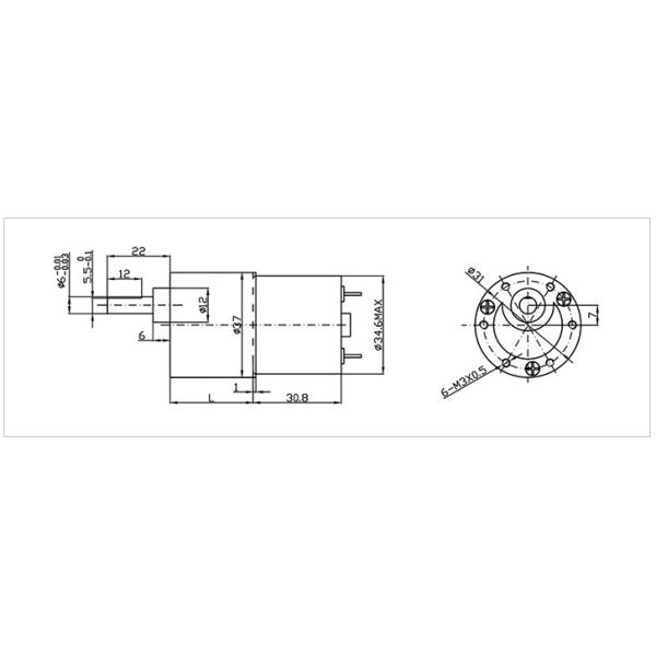 Automatic Door Brush Gear Motor 12V 24V Vending Machine 10RPM 20RPM DC Motor