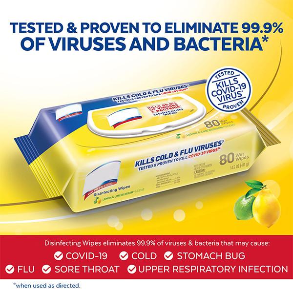 Lemon Multi Surface Disinfectant Wet Wipes Household Antibacterial Cleaning Wipes