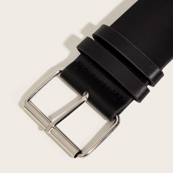 Wide Belt Western Rivet Trend Fashion Punk Belt with Iron Buckle and Pin Fastening