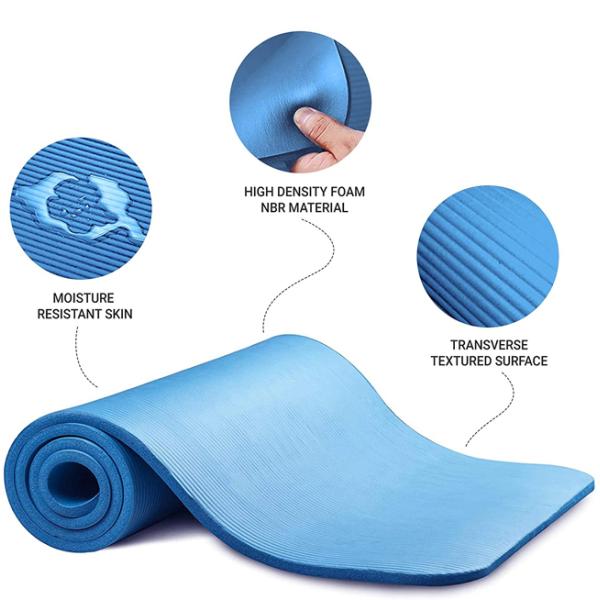 Printing Logo NBR Yoga Mat , Durable NBR Fitness Mat