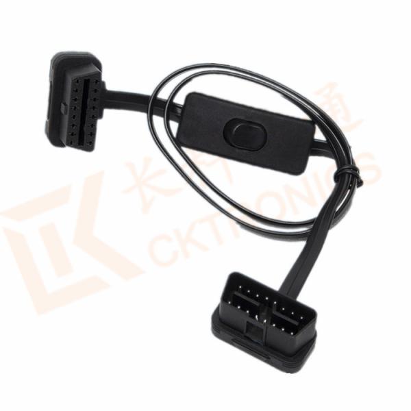 Male to Female Flat OBD 16 Pin Obd Extension Cable CK-MF08D01K