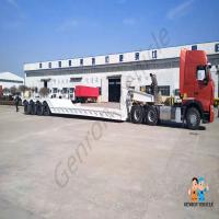 Remolques bajos resistentes de la cama del cuello de cisne 100T desmontables para el transporte del coche