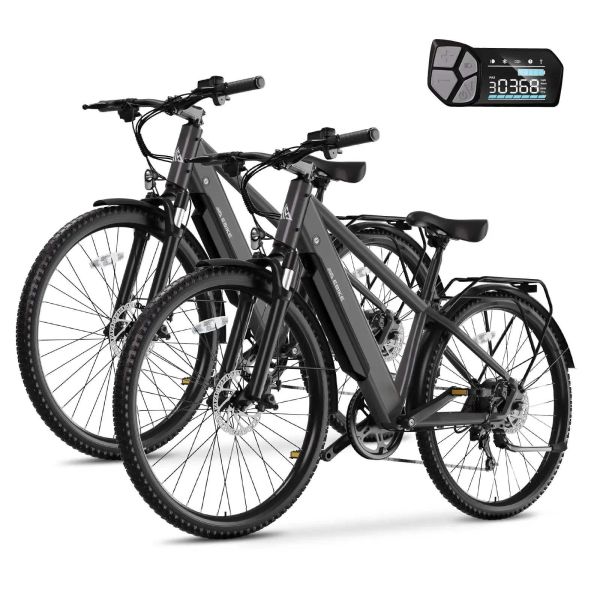 26 Inch Fat Tire City Off-Road Commuter Multi-Purpose E-Bike 48V for Adults Electric Bike   Women