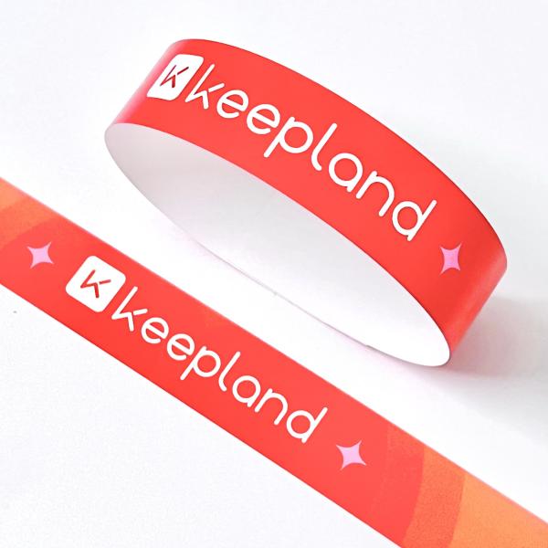 Plain Neon Tyvek Wristbands , Waterproof Number Paper Wristbands For Events