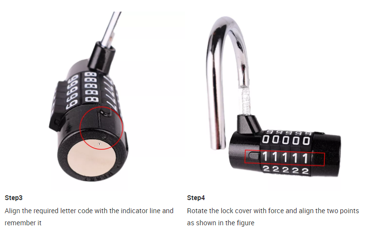 5-digit Code Security Password Zinc Alloy Combination Padlock for Gym Toolbox Cabinet-RARLUX L05 Model Eco-Friendly & Durable