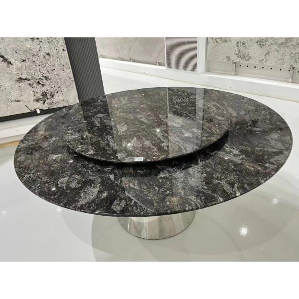 Handcrafted Brazil Natural Marble Table Platinum Diamond Luxury Modern Dining Table