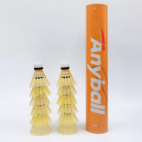 12pcs Plastic Cock Badminton Shuttlecocks Nylon Plastic Birdies