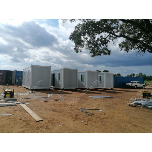 75mm Rockwool Prefab Construction Site Temporary Housing welfare units