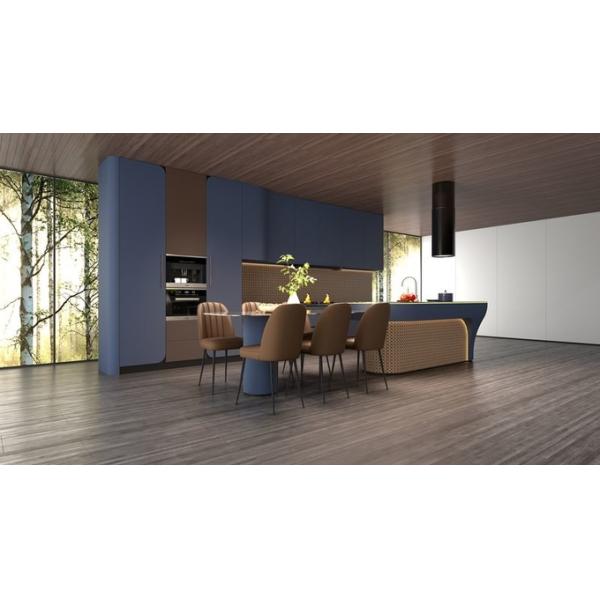 Armoire de cuisine en acier inoxydable rouge rouge moderne avec comptoir SS solide