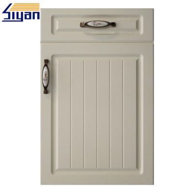 Vinyl Wrapped MDF Kitchen Cabinet Doors , MDF Shaker Doors Solid Color