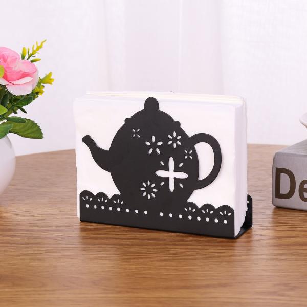 Home Decoration Metal Napkin Holder Teapot Design Tissue Holder Eco - Friendly