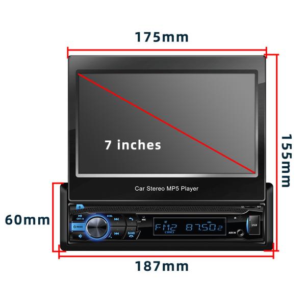 Universal 1Din 7 inch MP5 Car Radio pioneer BT Phone link FM SD USB AUX AUTO Radio Car Stereo Audio DVD Payer