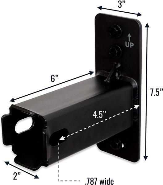 Carbon Steel Hitch Wall Mount Versatile Storage Device for Bike and Cargo Hitch Rack