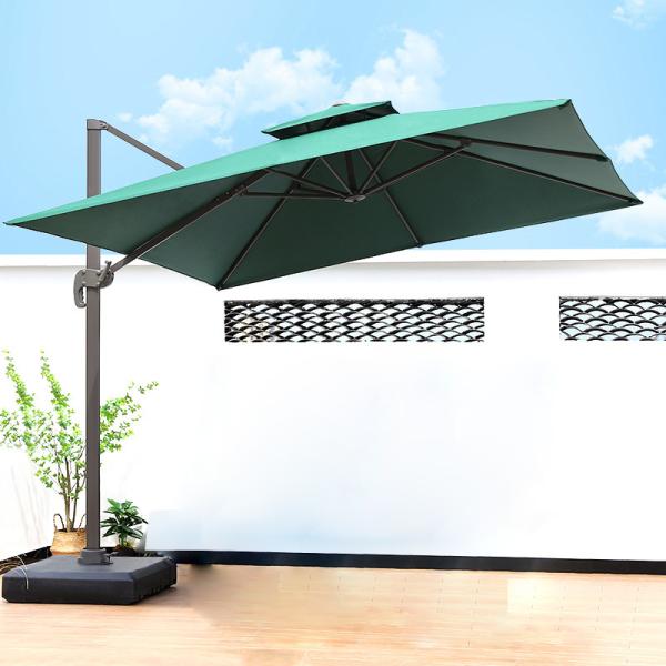 Outdoor Aluminum Parasol Garden Patio Hanging Umbrella Beach Umbrella with 135cm Radii