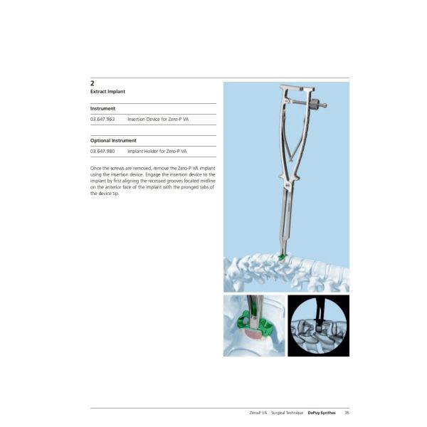Sterilization 2 Screws Zero Profile Cage Anterior Cervical Cage Stand Alone CE Spinal Surgery