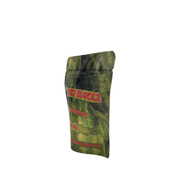 3.5 Custom Digital Printed Foil Lined Stand Up Bags and Pouches for Watermelon Flavor Candy Gummies Packaging