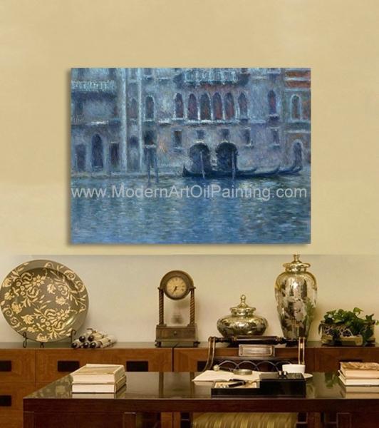 Lona Claude Monet Oil Paintings Reproduction Palazzo a Dinamarca Mula na decoração da parede de Veneza