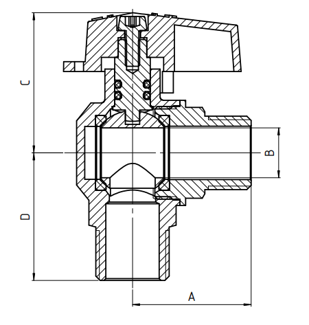 BS2779 Шнуровой шаровой клапан для газопроводов мужского и мужского пола