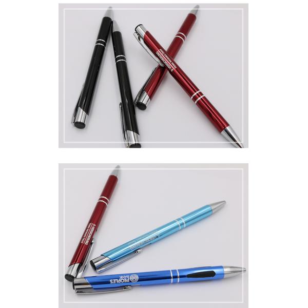 Portable Smooth Writing Ball Pen 1.0mm Strong Metal Clip Ball Pen Customized Logo