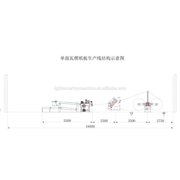 Коробка одиночного обкладчика рифленая делая машину 1400mm 1600mm 1800mm
