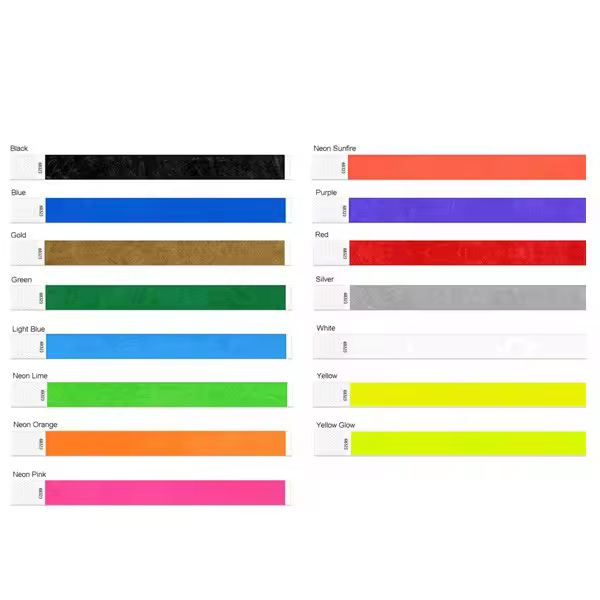Custom Printing Logo Waterproof Paper RFID Wristband Hot Stamping Disposable Tyvek Bracelets Party Tickets Wristbands ID Band