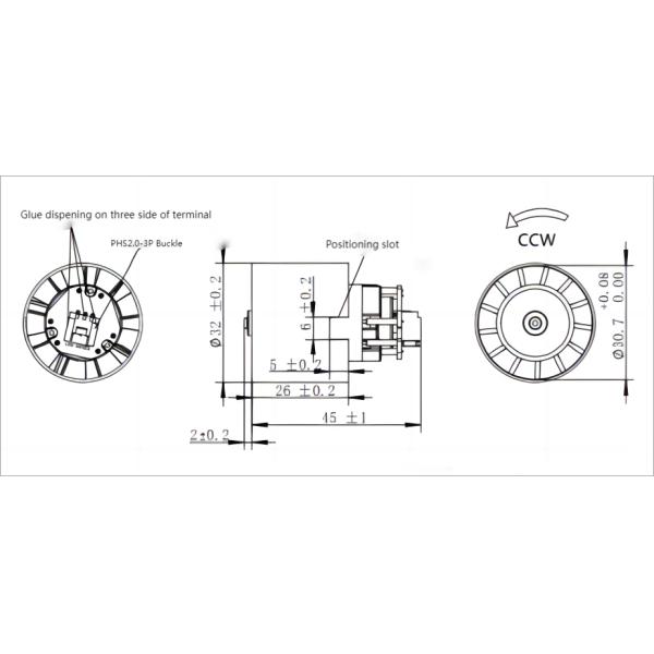 KG-3226 Motor BLDC de 120 V Motor de secador de pelo de alta velocidad de 60 Hz 3Fase 2Poles
