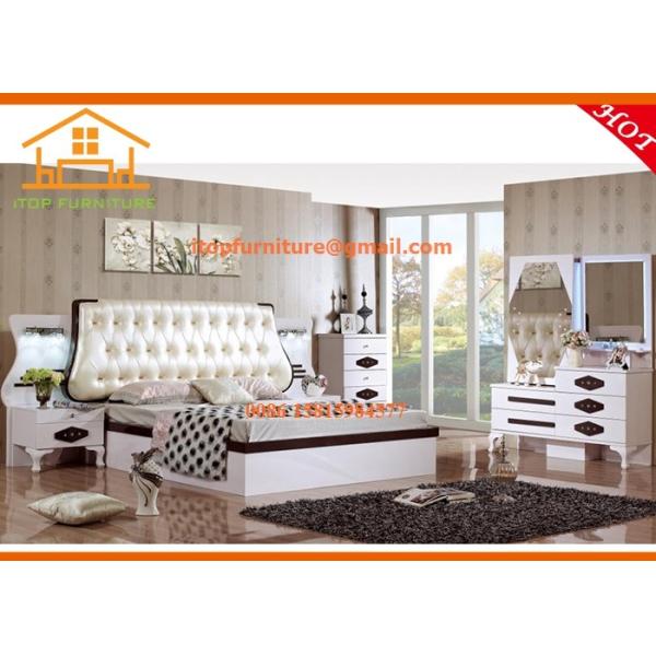 antique wholesale price Indonesia white lacquer bedroom furniture