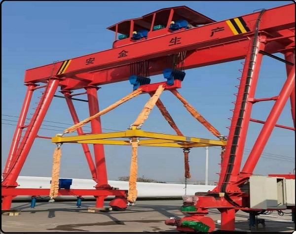 Tire crane for wind power construction、98 ton tire crane、98t gantry crane、Wheeled gantry crane