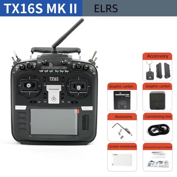RadioMaster TX16S émetteur MKII V4.0 16CH 2.4G 4in1 pour le drone RC