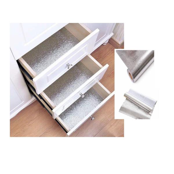 Papier de contact en relief d'or très brillant Autocollants muraux de cuisine Autocollant pour tiroir