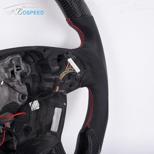 2022 Custom LED Land Rover Defender Steering Wheel Carbon Fiber Black Leather