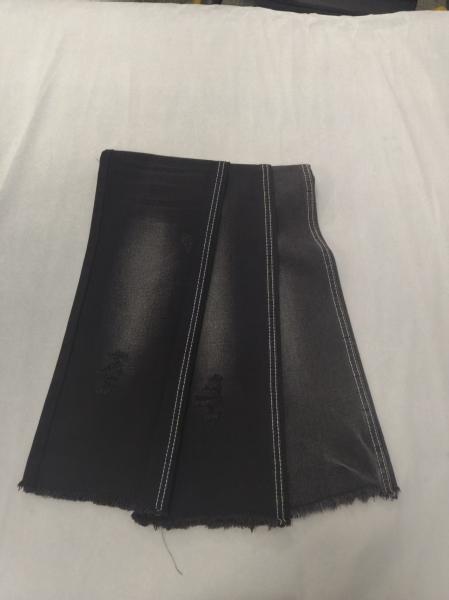 9.4oz No stretch Cotton Polyester BLACK/BLACK 180cm Denim fabric  12+12×12 JSD3239A