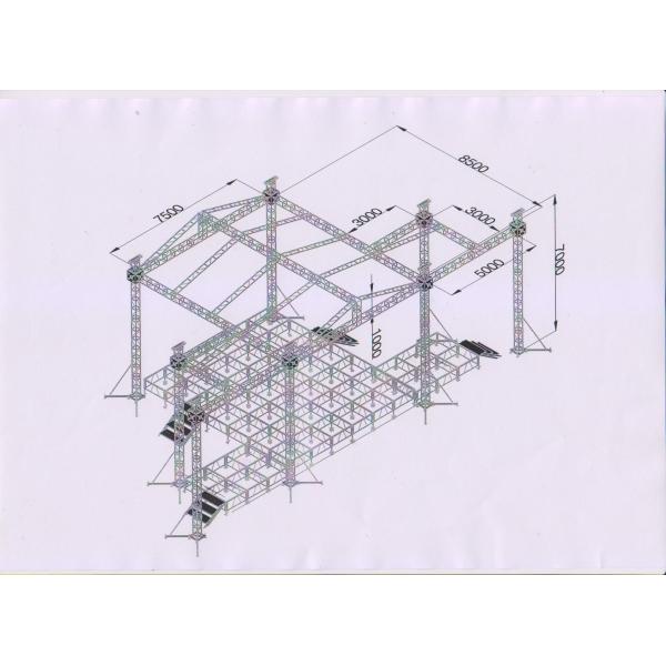 Aluminum 6082-T6 Professional Stage Truss With High Technical Weld