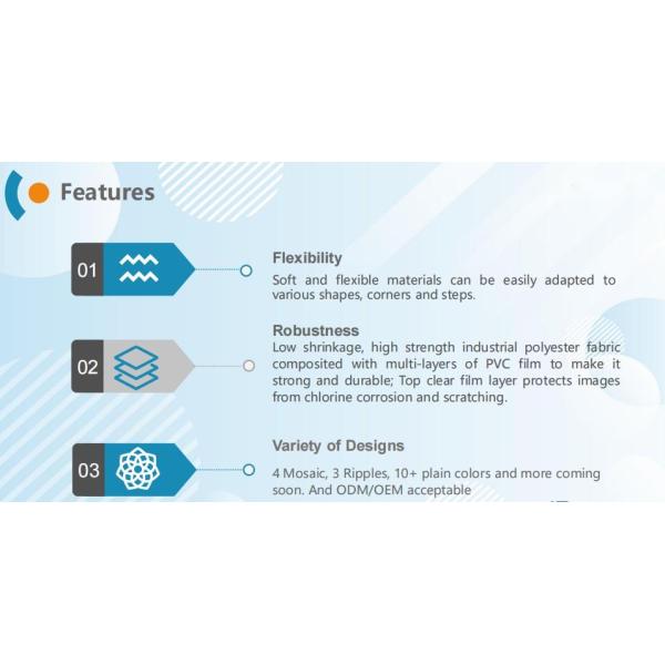 Relle Vinyl Swimming Pool Liners Inground Blue Mosaic Custom Pool Liners