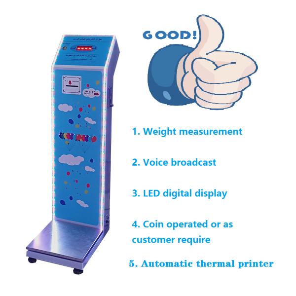 Arabic English Russian Spanish and Thai Language Lobby Luggage Scale with LED Display