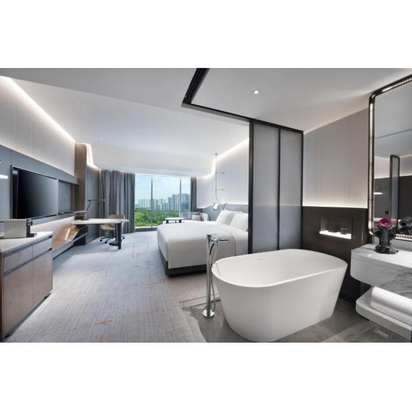 Luxury Hotel Bedroom E1 Grade Plywood Dyed Veneer Furniture Natural Marble Table Top Large Suites